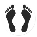 footprints feet stickers