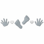 Footprints/ Handprints embroidered shirts
