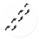 footprints icon stickers