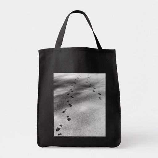 Footprints in Snow Canvas Bag