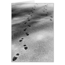 Footprints in Snow Card