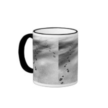 Footprints in Snow Coffee Mug