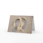 Footprints in the sand greeting cards