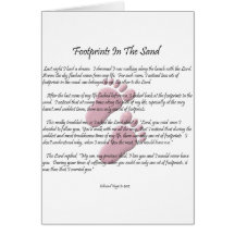 Footprints In The Sand Cards