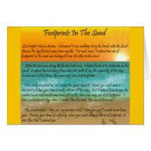 Footprints in the Sand Greeting Card