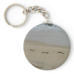 Footprints in the sand Keychain