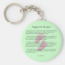 Footprints In The Sand Keychains