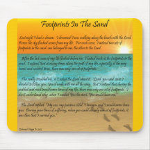 Footprints in the Sand Mouse Pads