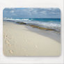 footprints in the sand mousepad