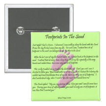 Footprints In The Sand Pinback Button
