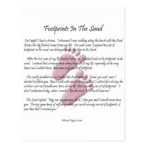 Footprints In The Sand Postcard