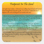 Footprints in the Sand Square Stickers