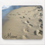 Footsteps on a sandy beach (Maine)
