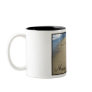 Footsteps on a sandy beach (Maine) Mug