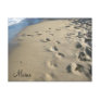 Footsteps on a sandy beach (Maine)