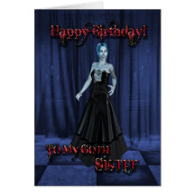 For a Goth sister,A Vampire Birthday card