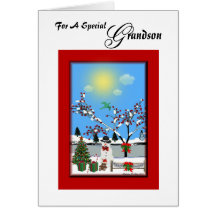 For A Special Grandson Greeting Cards