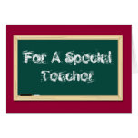 For A Special Teacher Chalkboard Card