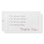 for all - thank you photo cards