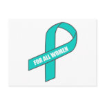 For All Women (Teal Ribbon) postcards