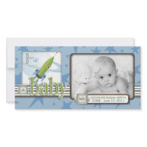 For Baby Boy Photo Card