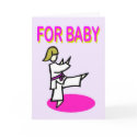 For Baby Girl Martial Arts Greeting Card