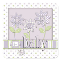 For Baby Girl Square Sticker LG