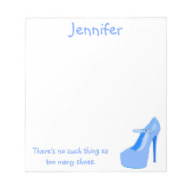 For Girls Who Love High Heel Shoes - blue Scratch Pads