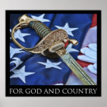 For GOD and Country Poster posters