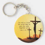 For God so Love the World - Trinity Cross Keychain