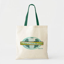 For God so loved the world, John 3:16 Canvas Bags