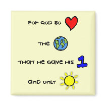 For God so Loved the World magnet