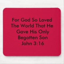 For God So Loved The World... Mouse Mats