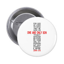 For God So Loved The World Poster Pinback Buttons