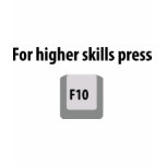 for higher skills press F 10 counter strike icon t-shirts