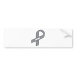 For Me (Grey / Silver Awareness Ribbon) bumper stickers
