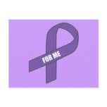 For Me (Purple Ribbon) postcards