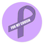 For My Cousin (Purple Ribbon) stickers