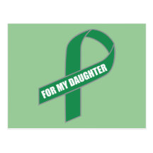 For My Daughter (Green Ribbon) Postcard