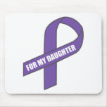 For My Daughter (Purple Ribbon) mousepads