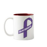 For My Daughter (Purple Ribbon) mugs