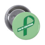 For My Girlfriend (Green Ribbon) Button