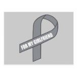 For My Girlfriend (Grey / Silver Awareness Ribbon) Post Card
