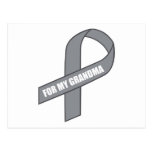 For My Grandma (Grey / Silver Awareness Ribbon) Post Card