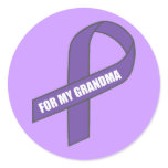 For My Grandma (Purple Ribbon) stickers