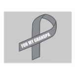 For My Grandpa (Grey / Silver Awareness Ribbon) Post Card