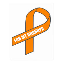 For My Grandpa (Orange Ribbon) Post Cards
