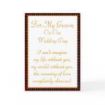 For My Groom: World Before You Card