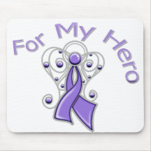 For My Hero Angel Ribbon Hodgkin's Lymphoma Mousemat