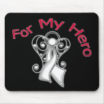 For My Hero Angel Ribbon Lung Cancer Mouse Mat